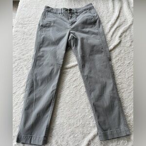 J. Crew Light Gray High-Rise Girlfriend Chino